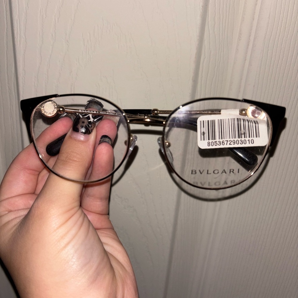 Bulgari Women's Glasses in Black and Gold